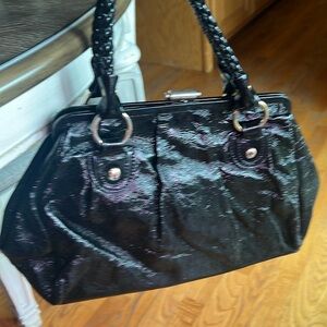 Elliott Lucca Black Patent Leather Bag